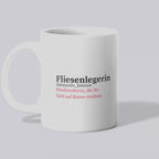 Fliesenlegerin Becher