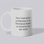 Chef leitet schlecht Becher