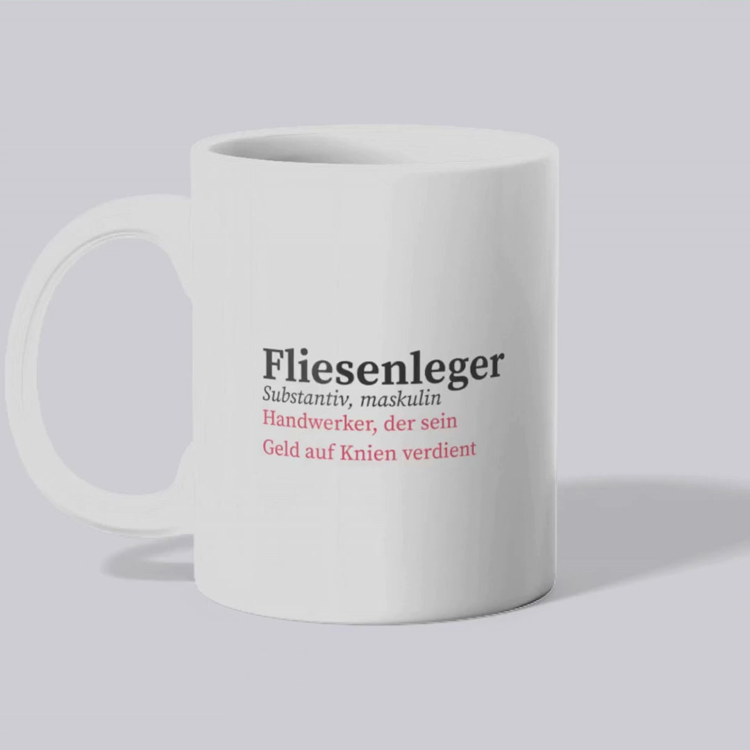 Fliesenleger Becher